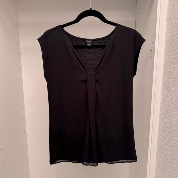 Ann Taylor Black V-Neck Blouse - Picture 1 of 3
